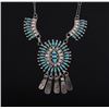 Image 3 : Zuni Petite Point Turquoise Necklace and Earrings
