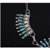 Image 7 : Zuni Petite Point Turquoise Necklace and Earrings