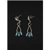 Image 9 : Zuni Petite Point Turquoise Necklace and Earrings