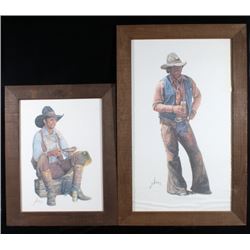 1970's Coors Cowboy Framed Prints By Gordon Snidow