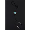 Image 2 : Navajo Native American Fox Turquoise Bolo Tie