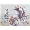 Image 6 : Charlie Russell Cowboy Roping A Steer Framed Print