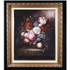 Image 1 : Signed Original Floral Oil On Canvas Painting
