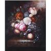 Image 2 : Signed Original Floral Oil On Canvas Painting