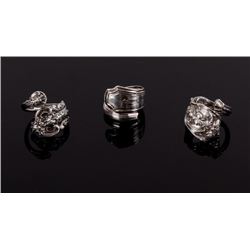 Collection of Sterling Silver Silverware Rings