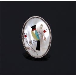 Zuni Native American Multi Stone Mosaic Inlay Ring