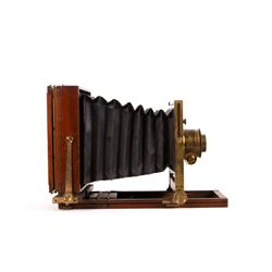 Early Wooden Folding Dry Plate Camera