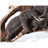 Image 10 : Large Hand Carved Teakwood Elephant Herd Statue