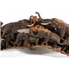 Image 3 : Large Hand Carved Teakwood Elephant Herd Statue