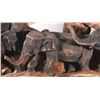 Image 8 : Large Hand Carved Teakwood Elephant Herd Statue