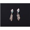 Image 1 : Navajo Native American Silver & Turquoise Earrings