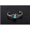 Image 2 : Signed Navajo Sterling & Turquoise Bracelet