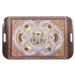 1920's Butterfly Wing Inlayed Serving Tray