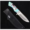 Image 1 : Mexican Turquoise & Inlay Handle Knife With Sheath