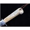 Image 4 : Antler Handled Buck Knife with Leather Sheath