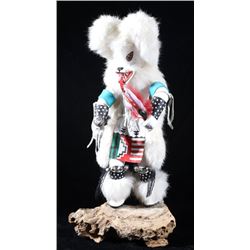 Hopi Wolf Dancer Fetish Kachina Doll