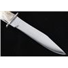 Image 3 : Deer Antler Knife with Leather Sheath