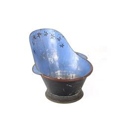 EARLY 1900s Art Nouveau Metal Cowboy Bath Tub