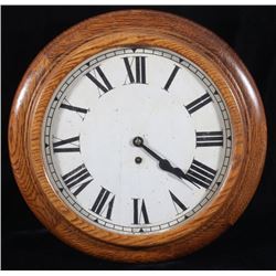 Circular Smith Empire Oak Hall Clock