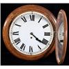 Image 4 : Circular Smith Empire Oak Hall Clock