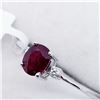 Image 2 : 10K  BURMESE RUBY (0.45CT) DIAMOND (0.02CT) RING