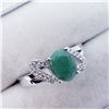 Image 2 : SILVER EMERALD CZ RING