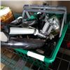Image 2 : BASKET OF BIKE PARTS, SARIS BAT RACK, AND GENERATOR 2 LIGHT SET