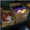 Image 1 : 2 BOXES OF VARIOUS SCHOOL SUPPLIES AND BINDERS