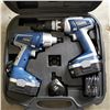 Image 2 : SHOPRO 18V CORDLESS DRILL AND IMPACT GUN SET W/ BATTERIES AND CHARGER