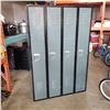 Image 1 : BANK OF 4 LOCKERS 6 FOOT TALL, 4 FOOT WIDE, 18 INCHES DEEP