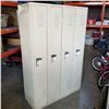 Image 1 : BANK OF 4 LOCKERS 6 FOOT TALL, 4 FOOT WIDE, 18 INCHES DEEP