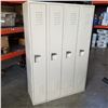 Image 1 : BANK OF 4 LOCKERS 6 FOOT TALL, 4 FOOT WIDE, 18 INCHES DEEP