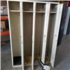 Image 2 : BANK OF 4 LOCKERS 6 FOOT TALL, 4 FOOT WIDE, 18 INCHES DEEP