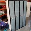 Image 1 : BANK OF 4 LOCKERS 6 FOOT TALL, 4 FOOT WIDE, 18 INCHES DEEP