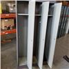 Image 2 : BANK OF 3 LOCKERS 6 FOOT TALL, 3 FOOT WIDE, 18 INCHES DEEP