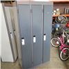 Image 1 : BANK OF 3 LOCKERS 6 FOOT TALL, 3 FOOT WIDE, 18 INCHES DEEP
