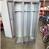 Image 2 : BANK OF 3 LOCKERS 6 FOOT TALL, 3 FOOT WIDE, 18 INCHES DEEP