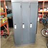 Image 1 : BANK OF 3 LOCKERS 6 FOOT TALL, 3 FOOT WIDE, 18 INCHES DEEP