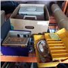 Image 1 : 3 TACKLE BOXES, VINTAGE FISH MATE, LEAD WEIGHTS, AND HOOKS