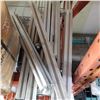 Image 3 : LOT OF ALUMINUM SLIDE BARS AND BOX OF STEEL STRAPPING CLAMPS
