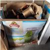 Image 2 : BOX OF GAS TANKS, TORCH, AND CAMPING STOVE