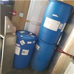 3 BLUE 45 GALLON DRUMS