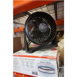 HONEYWELL AIR CLEANER W/ NEW FILTER AND HONEYWELL FAN