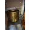 Image 4 : WOOD WINE RACK, GALVANIZED TUB, BRASS PLATTER, AND WOOD FIRE BOX
