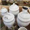 Image 3 : LOT OF LIDDED CANNISTERS