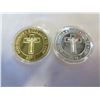 Image 2 : 2 POPE JOHN II GOLD AND SILVER PLATED COINS