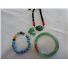 Image 2 : JADE AND MURANO GLASS JEWELLERY
