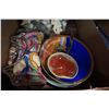 Image 2 : BOX OF BISQUE FIGURES, COLLECTIBLE CHINA, FIGURES, AND BEADED PURSE