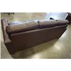 Image 3 : BROWN LEATHER SOFA