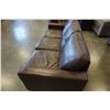 Image 4 : BROWN LEATHER SOFA